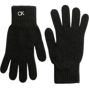 Calvin Klein Re-Lock Knit Gloves Wol - Zwart - Unisex - One Size