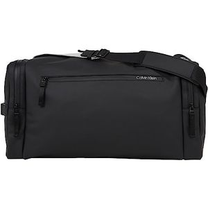 Calvin Klein Heren Holdall reistas met rubberen handbagage, zwart (ck zwart), één maat, Zwart (Ck Zwart), Eén maat, onbezorgd