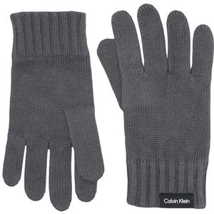 Calvin Klein Klassieke geribbelde katoenen handschoenen voor heren, Groen