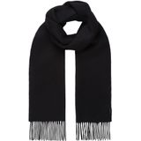 Calvin Klein Klassieke wollen geweven sjaal voor heren, zwart., One Size
