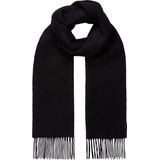 Calvin Klein Klassieke wollen geweven sjaal voor heren, zwart, One Size
