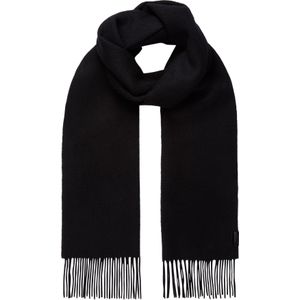 Calvin Klein sjaal, classic wool woven scarf, zwart -  Maat: One size