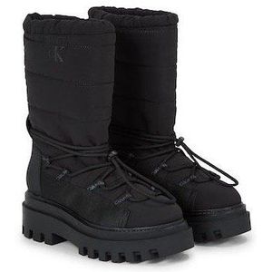 Calvin Klein Jeans, Zwarte Flatform Snowboot Zwart, Dames, Maat:41 EU