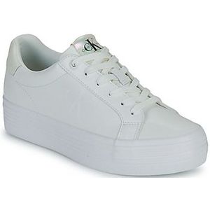 Calvin Klein Witte Sneaker Met Contrastdetail