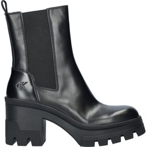 Calvin Klein Chunky Heeled Chelsea dames chelseaboot - Zwart