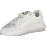 Calvin Klein - Sneakers - Wit - Sportief - Met Vetersluiting en Contrastdetails