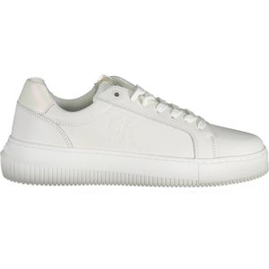 Calvin Klein - Sneakers - Wit - Sportief - Met Vetersluiting en Contrastdetails