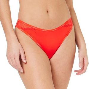 Calvin Klein Braziliaanse 000qf5152e Braziliaanse slip voor dames (1 stuk), Klaproos Rood