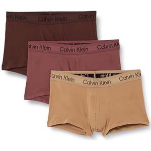 Calvin Klein Jeans Heren Pack van 3 Boxer Short Trunks Stretch, Veelkleurig (Marron, Tijgeroog, Umber), XS