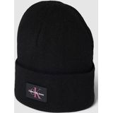 Beanie met labelpatch