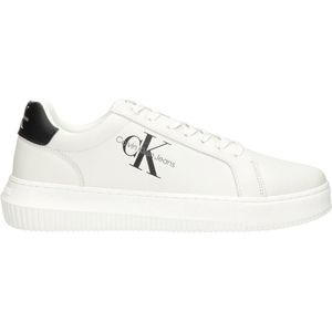 Calvin Klein, Schoenen, Heren, Wit, 43 EU, witte leren sneakers