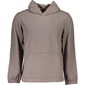 Calvin Klein - Hoodie - Bruin - Katoen - Geborstelde Binnenkant