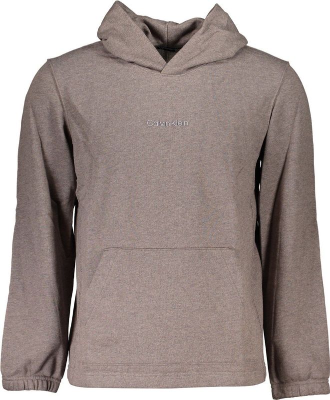 Calvin Klein - Hoodie - Bruin - Katoen - Geborstelde Binnenkant