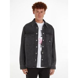 Calvin Klein Jeans Casual overhemden voor heren, Denim Zwart, S