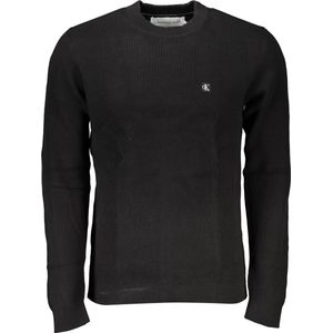 Calvin Klein - Lange Mouw Trui - Zwart - Katoen - Ronde Hals