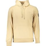 Calvin Klein - Geborsteld Katoenen Hoodie - Beige - Heren