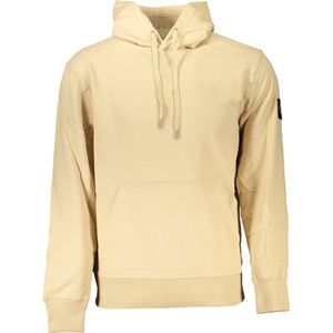 Calvin Klein - Geborsteld Katoenen Hoodie - Beige - Heren