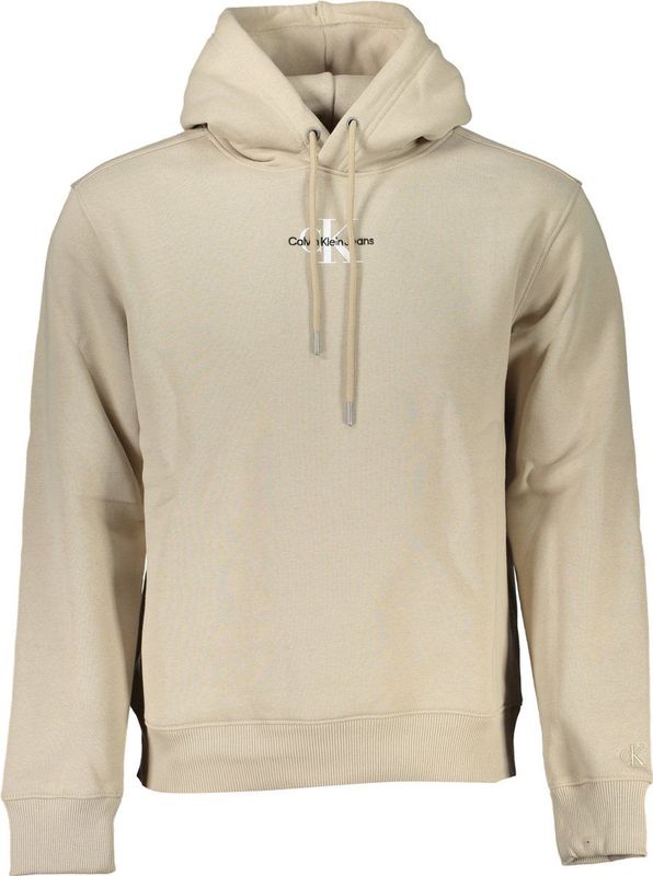 Calvin Klein - Sweatshirt - Beige - Katoen - Capuchon - Lange Mouwen