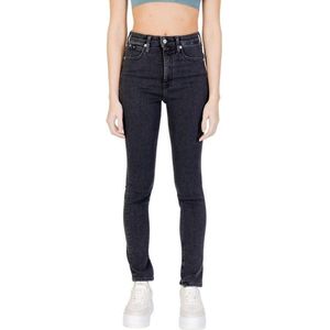 Calvin Klein Jeans Dames High Rise Skinny Broek, Denim Zwart, 24W / 30L