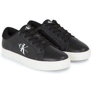 Calvin Klein Jeans Klassieke Cupsole Low Ml LTH Sneaker voor heren, Zwart Helder Wit, 41.5 EU