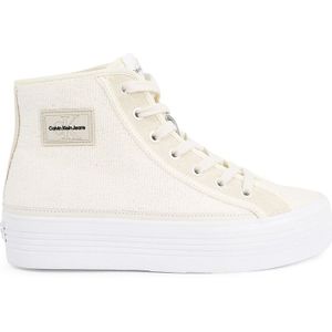 Gevulkaniseerde hoge sneakers CALVIN KLEIN JEANS. Polyester materiaal. Maten 38. Beige kleur