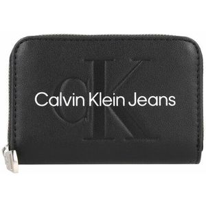 Calvin Klein Jeans Gebeeldhouwde portefeuille 11 cm black-metallic logo