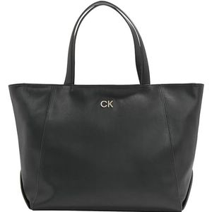 Calvin Klein, Tassen, Dames, Zwart, ONE Size, Zwarte Shopper Tas voor Vrouwen