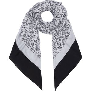 Calvin Klein GEO Minimalistische sjaal voor dames, 130 x 130 cm, zwart, één maat, meerkleurig, één maat, Meerkleurig