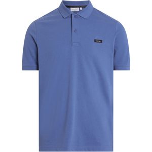 Calvin Klein Stretch Pique Slim Polo, heren poloshirt, blauw