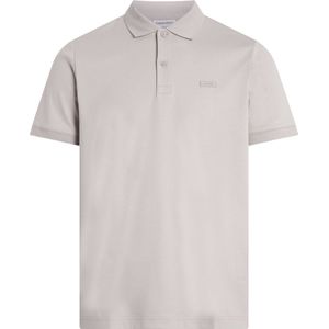 Calvin Klein Smooth Cotton Slim Polo - heren poloshirt - grijsbeige