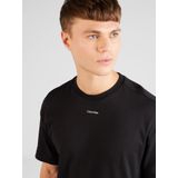 Calvin Klein Nano Logo Interlock T-shirt - heren T-shirt korte mouw O-hals - zwart