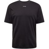 Calvin Klein Nano Logo Interlock T-shirt - heren T-shirt korte mouw O-hals - zwart