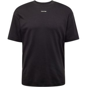 Calvin Klein Nano Logo Interlock T-shirt - heren T-shirt korte mouw O-hals - zwart