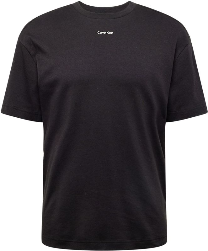 Calvin Klein Nano Logo Interlock T-shirt - heren T-shirt korte mouw O-hals - zwart