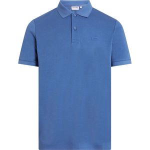 Calvin Klein Smooth Cotton Slim Polo - heren poloshirt - blauw