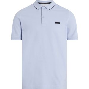 Calvin Klein Stretch Pique Tipping Slim Polo - heren poloshirt - lichtblauw