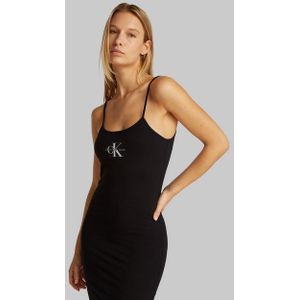 Jurk - Jersey - Gevoerde Zoom - Getailleerd Model - Mouwloos - Slanke Pasvorm