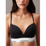 CALVIN KLEIN - Plunge BH - Zwart - Katoen