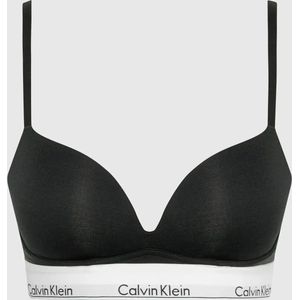 CALVIN KLEIN - Plunge BH - Zwart - Katoen