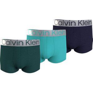 Calvin Klein Trunk (3-pack), heren boxers normale lengte, groen, zeegroen, donkerblauw