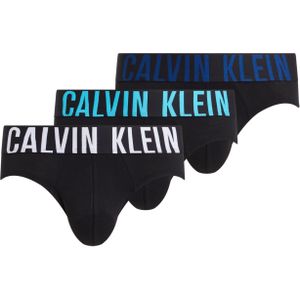 Calvin Klein Hipster Briefs (3-pack) - heren slips - zwart met gekleurde tailleband
