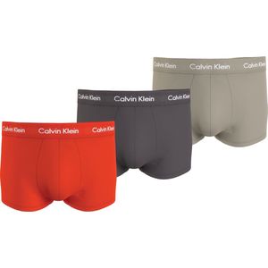 Calvin Klein - Trunk - Boxershorts - Oranje, Donkergrijs, Kaki - Set van 3