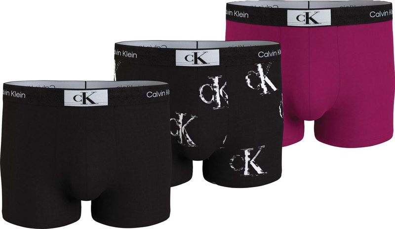 Calvin Klein - Kofferbak Trunk 3pk - Zwart - Ck Distressed Print