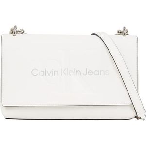 Calvin Klein Jeans, Tassen, Dames, Wit, ONE Size, Gevormde Flap Convertible Tas Lente/Zomer Collectie