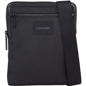 Calvin Klein, Tassen, Heren, Zwart, ONE Size, Polyester, Flatpack Herentas Lente/Zomer Collectie