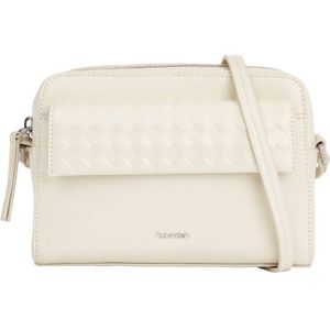 Calvin Klein Mini Quilt crossbody tas ecru