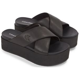 Calvin Klein Slippers FLATFORM CROSS MG UC platform, summer shoe, slippers with cross strap