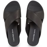 Calvin Klein - Dames - Schoenen - Zwart - Leer - Gekruiste Bandjes - Plateauzool