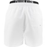 Calvin Klein Medium Drawstring double waistband swimshort heren zwembroek wit