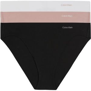 Calvin Klein Dames 3-pack bikini (Mid-Rise), zwart/wit/ingetogen, 3XL, Zwart/Wit/Ingetogen, 3XL